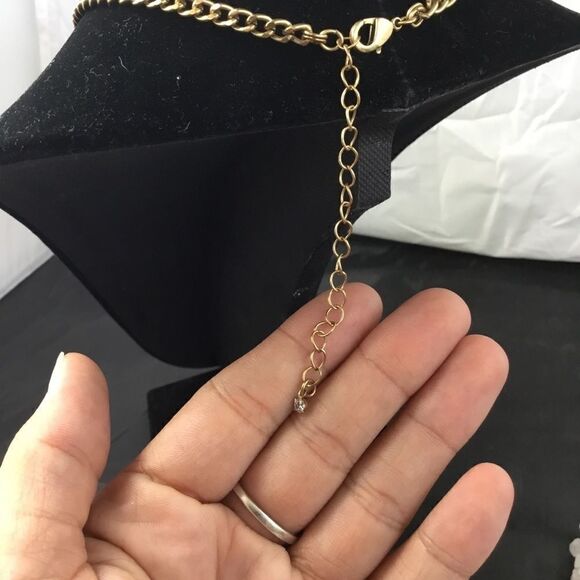 Gem Embellished Curved Bar Choker (G2) - Picture 3 of 5